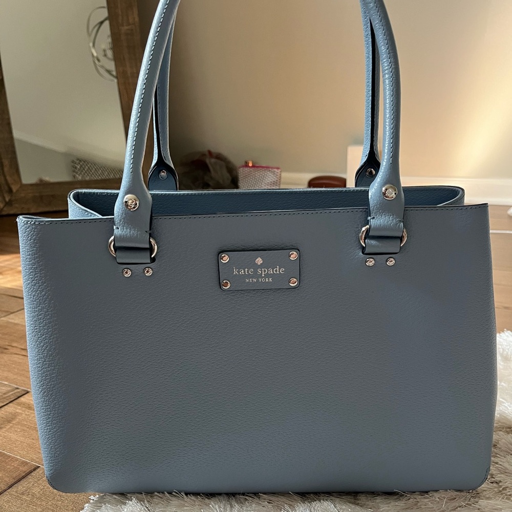 Wellesley by Kate Spade light blue leather bag